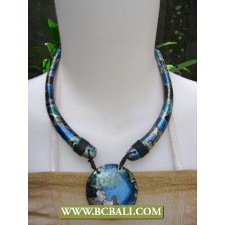 Necklace Wooden Airbrush Fashion Handmade